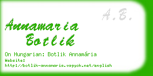 annamaria botlik business card