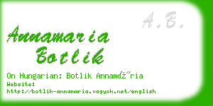 annamaria botlik business card